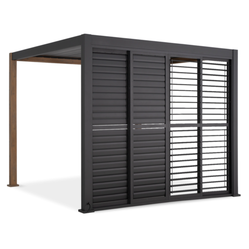 PREMIUM DRZWI PRZESUWNE ŻALUZJOWE 3.0M ANTHRACITE