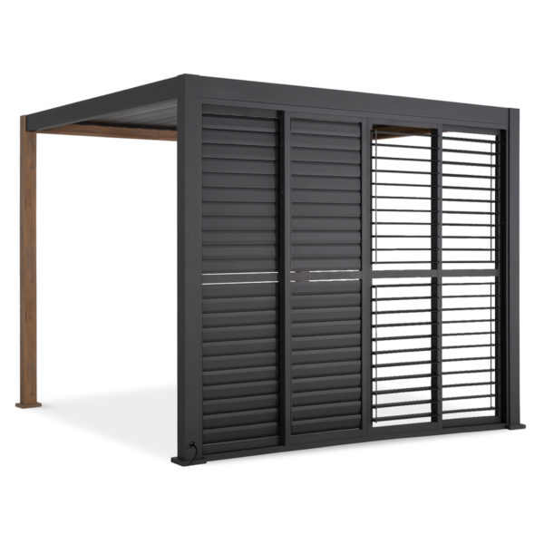 PREMIUM DRZWI PRZESUWNE ŻALUZJOWE 3.0M ANTHRACITE