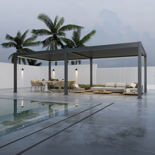 005895 DELUXE PRO AUTOMATIC+LED 4x8 PERGOLA TARASOWA ANTHRACITE