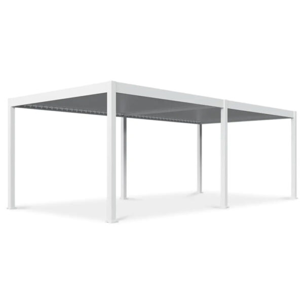 DELUXE AUTOMATIC+LED 3.6x7.2 PERGOLA TARASOWA WHITE