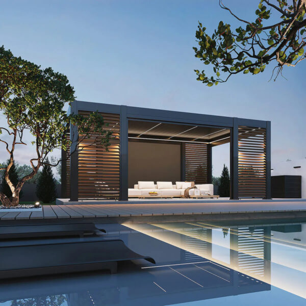 REFERENCE AUTOMATIC+LED 3.6x6.57 PERGOLA TARASOWA ANTHRACITE
