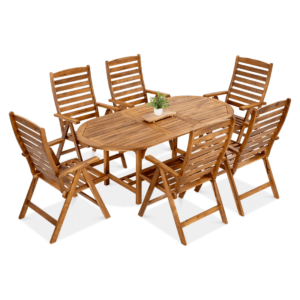 AKADIA DINING 190/6 ZESTAW ACACIA WOOD