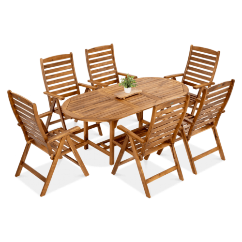 AKADIA DINING 190/6 ZESTAW ACACIA WOOD