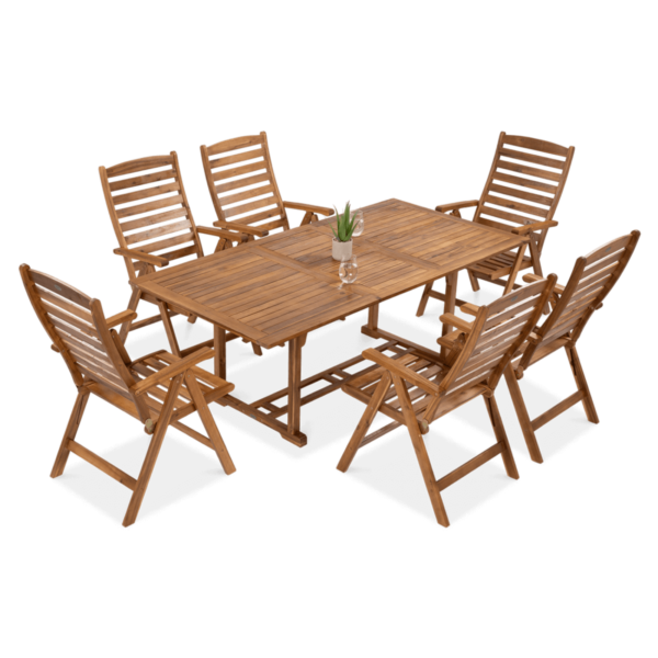 AKADIA DINING 200/6 ZESTAW ACACIA WOOD