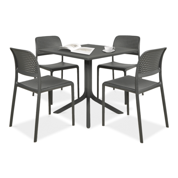 BORA BISTROT/CLIP 80 4+1 ZESTAW ANTRACITE