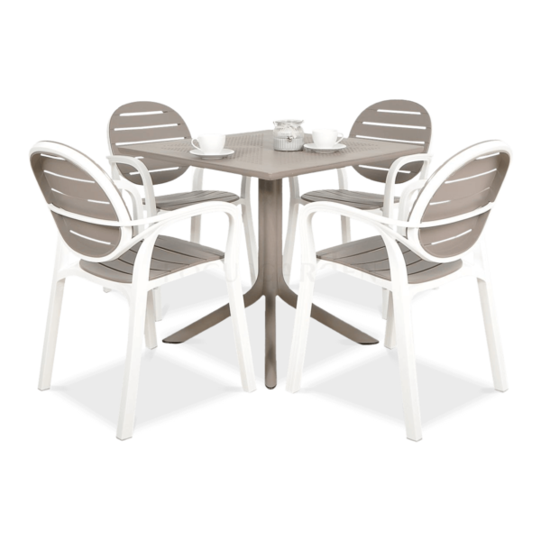 PALMA/CLIP 80 4+1 ZESTAW BIANCO TORTORA/TORTORA