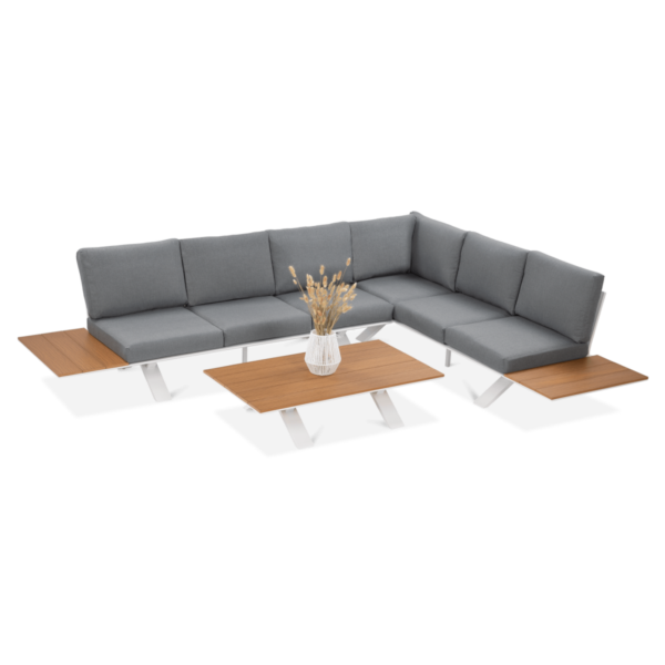 SORRENTO WOOD NAROŻNIK WHITE