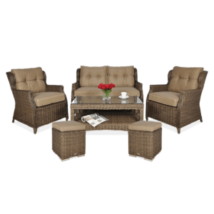 TRIVENTO II ZESTAW+PUFY BROWN