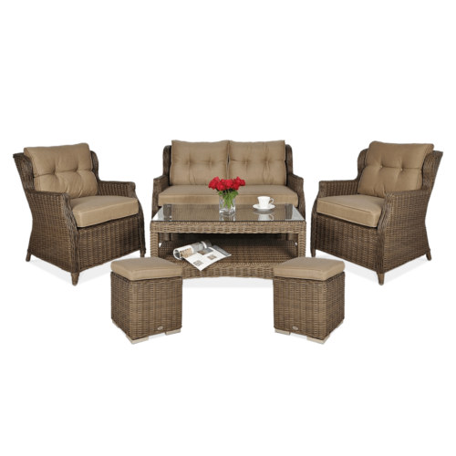 TRIVENTO II ZESTAW+PUFY BROWN