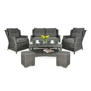 TRIVENTO II ZESTAW+PUFY DARK GREY