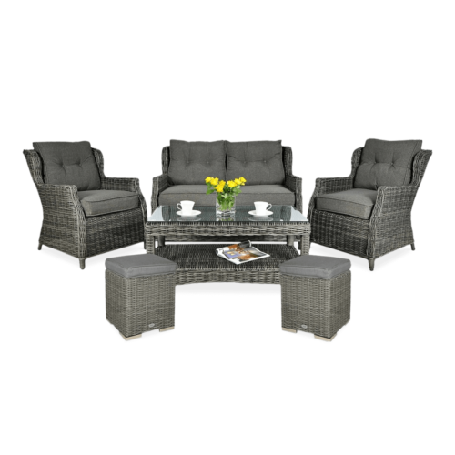 TRIVENTO II ZESTAW+PUFY DARK GREY