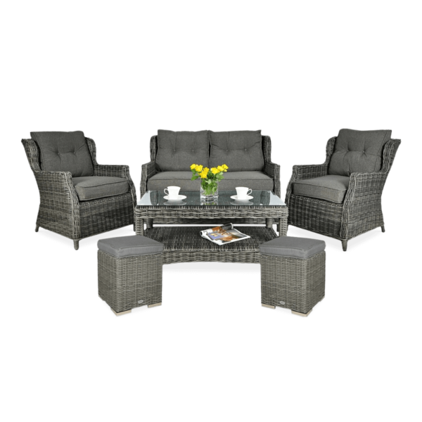 TRIVENTO II ZESTAW+PUFY DARK GREY