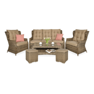 TRIVENTO III ZESTAW+PUFY BROWN