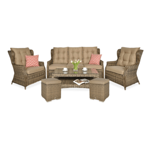 TRIVENTO III ZESTAW+PUFY BROWN