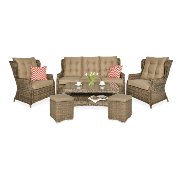 TRIVENTO III ZESTAW+PUFY BROWN