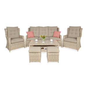 TRIVENTO III ZESTAW+PUFY BEIGE