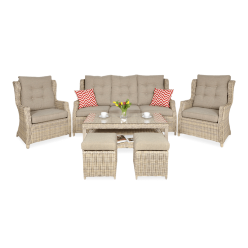 TRIVENTO III ZESTAW+PUFY BEIGE