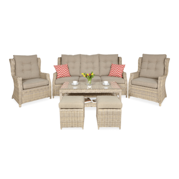 TRIVENTO III ZESTAW+PUFY BEIGE