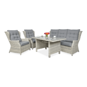 TRIVENTO III DINING ZESTAW WHITE GREY