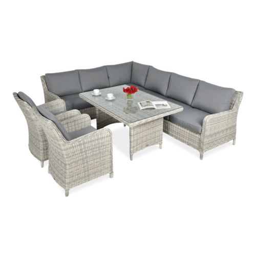 MARYLAND DINING NAROŻNIK WHITE GREY