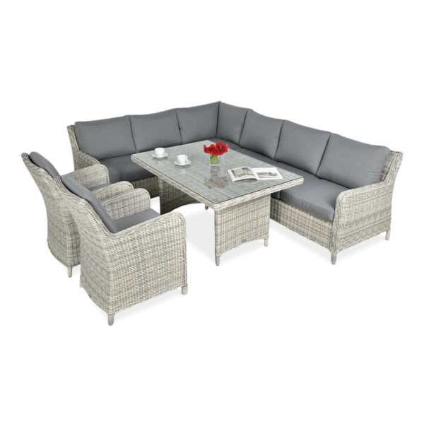 MARYLAND DINING NAROŻNIK WHITE GREY