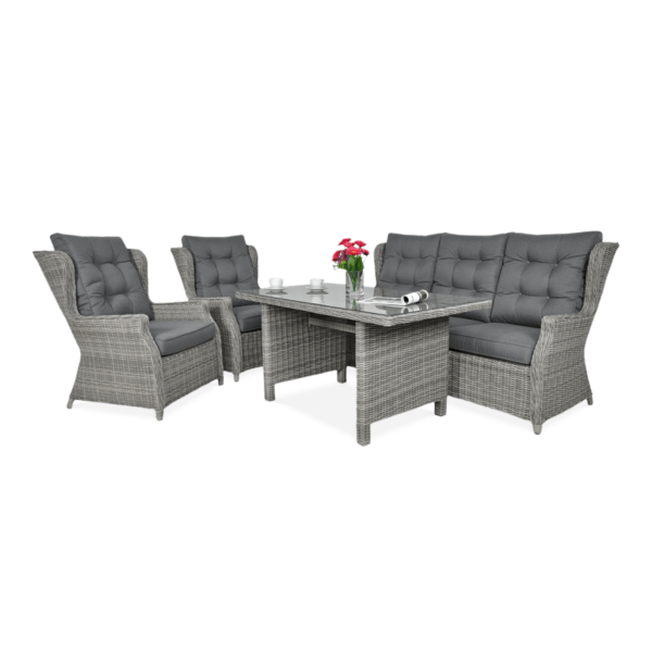 TRIVENTO III DINING ZESTAW STONE GREY