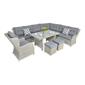 TRIVENTO DINING NAROŻNIK WHITE GREY