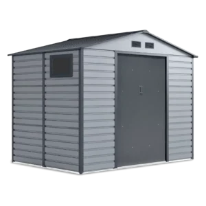 003104_0eb7 Domek metalowy ogrodowy Hardmaister Montreal 277 × 195 cm Light Grey