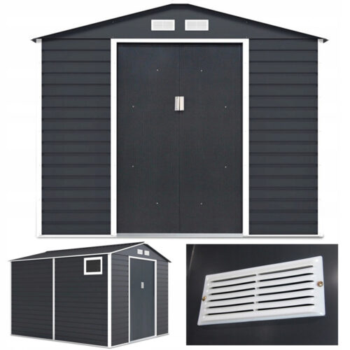 Domek metalowy ogrodowy Hardmaister Montreal 277 × 323 cm Cold Grey