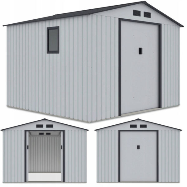 HUDSON 9x8 DOMEK METALOWY LIGHT GREY