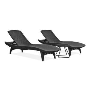 PACIFIC 2x LEŻAK+STOLIK GRAPHITE