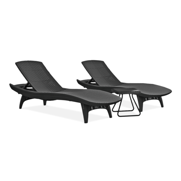 PACIFIC 2x LEŻAK+STOLIK GRAPHITE