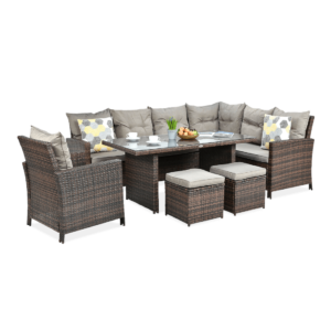 IBIZA NAROŻNIK+FOTEL BROWN