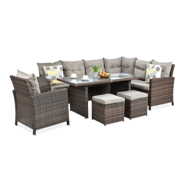 IBIZA NAROŻNIK+FOTEL BROWN