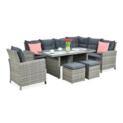 IBIZA NAROŻNIK+FOTEL GREY