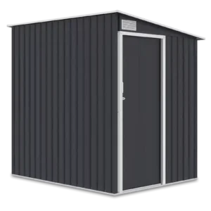 Domek metalowy ogrodowy Hardmaister Jasper 150 × 194 cm Cold Grey