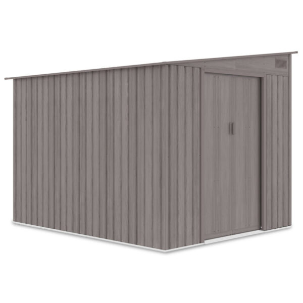 004022 Domek metalowy ogrodowy Hardmaister Jasper 214 × 257 cm Light Wood