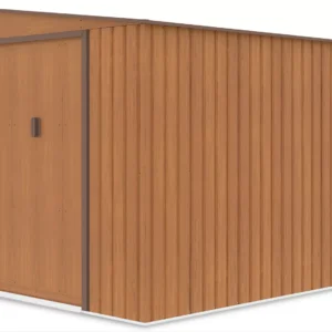 004023_5_2ef8 Domek metalowy ogrodowy Hardmaister Jasper 214 × 257 cm Oak Brown
