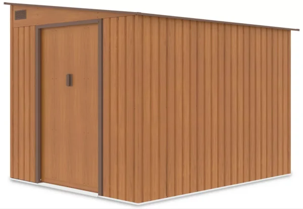 004023_5_2ef8 Domek metalowy ogrodowy Hardmaister Jasper 214 × 257 cm Oak Brown