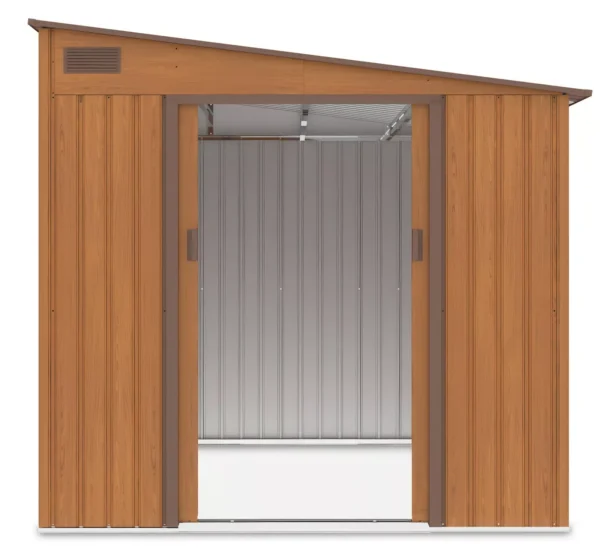004023_7_0f46 Domek metalowy ogrodowy Hardmaister Jasper 214 × 257 cm Oak Brown