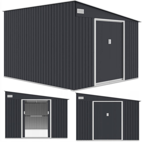 Domek metalowy ogrodowy Hardmaister Jasper 279 × 321 cm Cold Grey