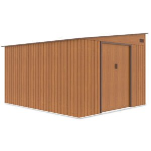Domek metalowy ogrodowy Hardmaister Jasper 279 × 321 cm Oak Brown