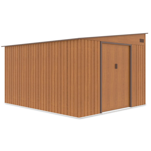 Domek metalowy ogrodowy Hardmaister Jasper 279 × 321 cm Oak Brown