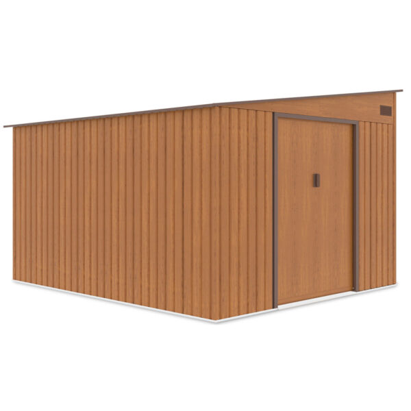 Domek metalowy ogrodowy Hardmaister Jasper 279 × 321 cm Oak Brown
