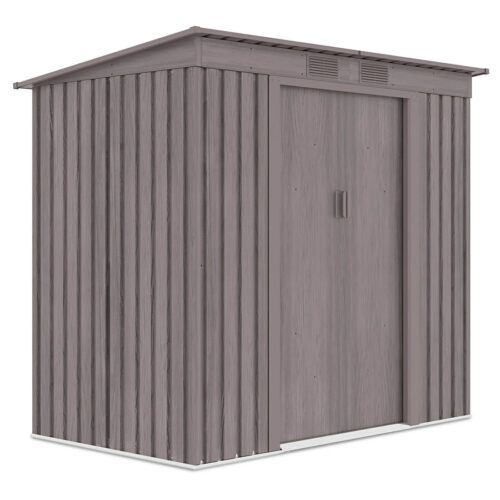 Domek metalowy ogrodowy Hardmaister Oregon 201 × 121 cm Light Wood