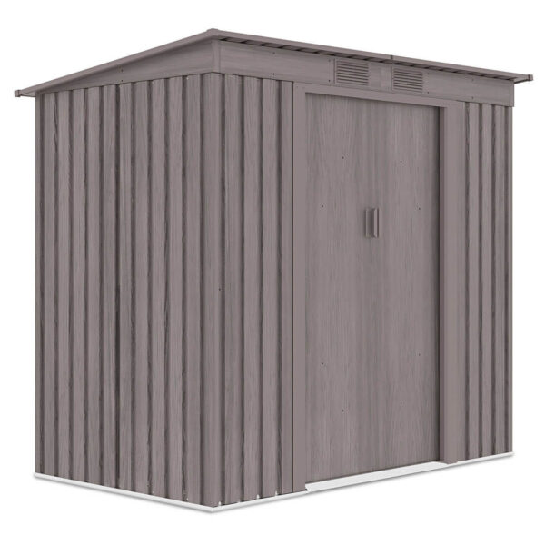 004029 Domek metalowy ogrodowy Hardmaister Oregon 201 × 121 cm Light Wood