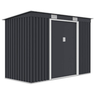 004033 Domek metalowy ogrodowy Hardmaister Oregon 261 × 121 cm Cold Grey