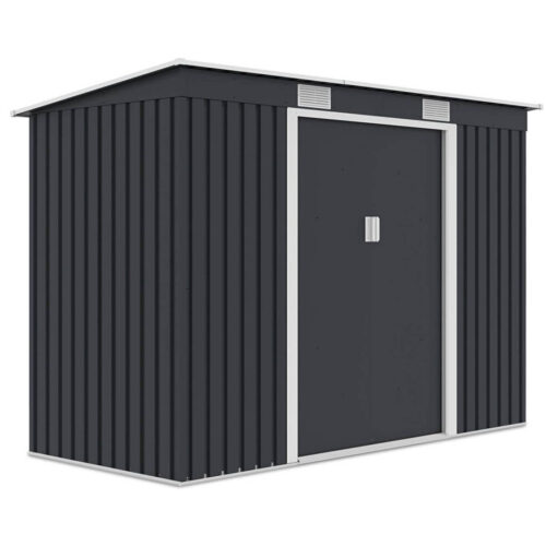 Domek metalowy ogrodowy Hardmaister Oregon 261 × 121 cm Cold Grey