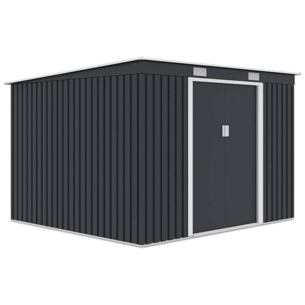 Domek metalowy ogrodowy Hardmaister Oregon 261 × 241 cm Cold Grey