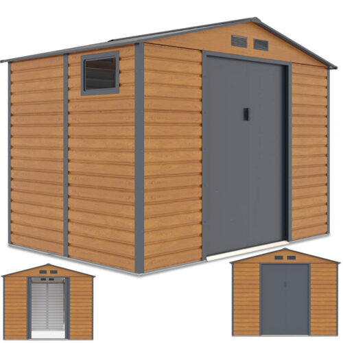 Domek metalowy ogrodowy Hardmaister Montreal 277 × 195 cm Oak Grey